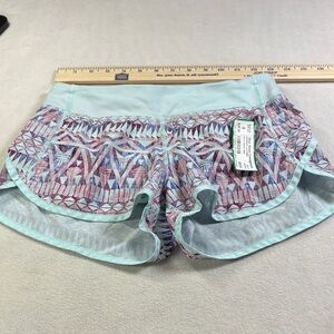 Ivivva Light Blue Geometric Print Athletic Shorts